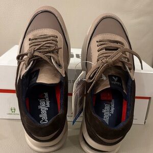 Callahan Women's Taupe and Chocolate Sneakers